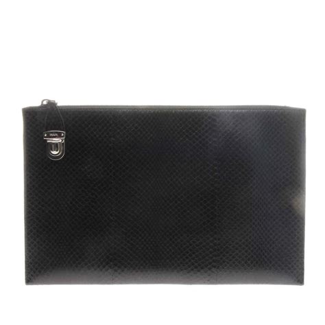 prada leather clutch for sale|prada snakeskin clutch.